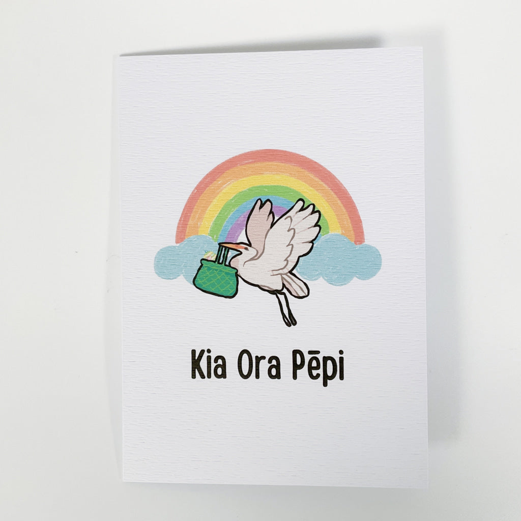 Tena Koe Greeting Cards - Kia Ora Pepi