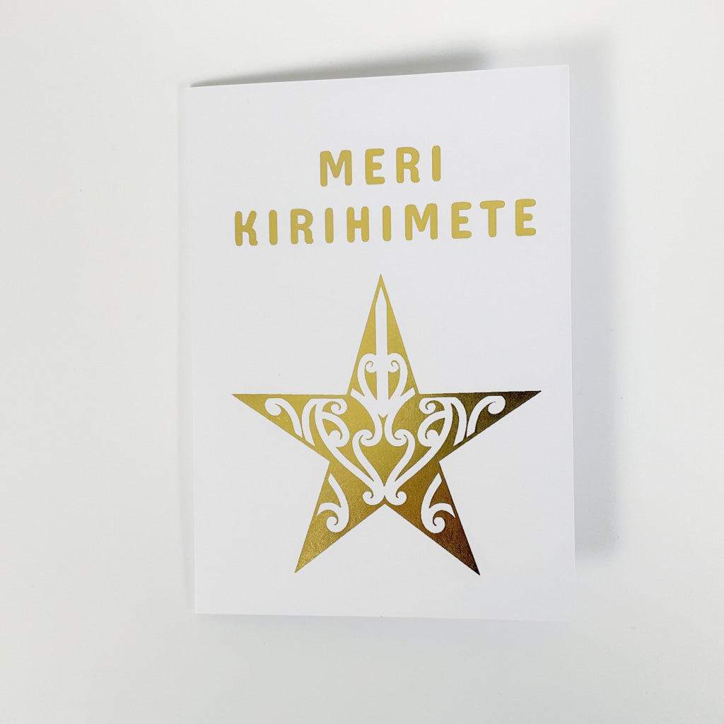 Tena Koe Greeting Cards - Meri Kirihimete Star