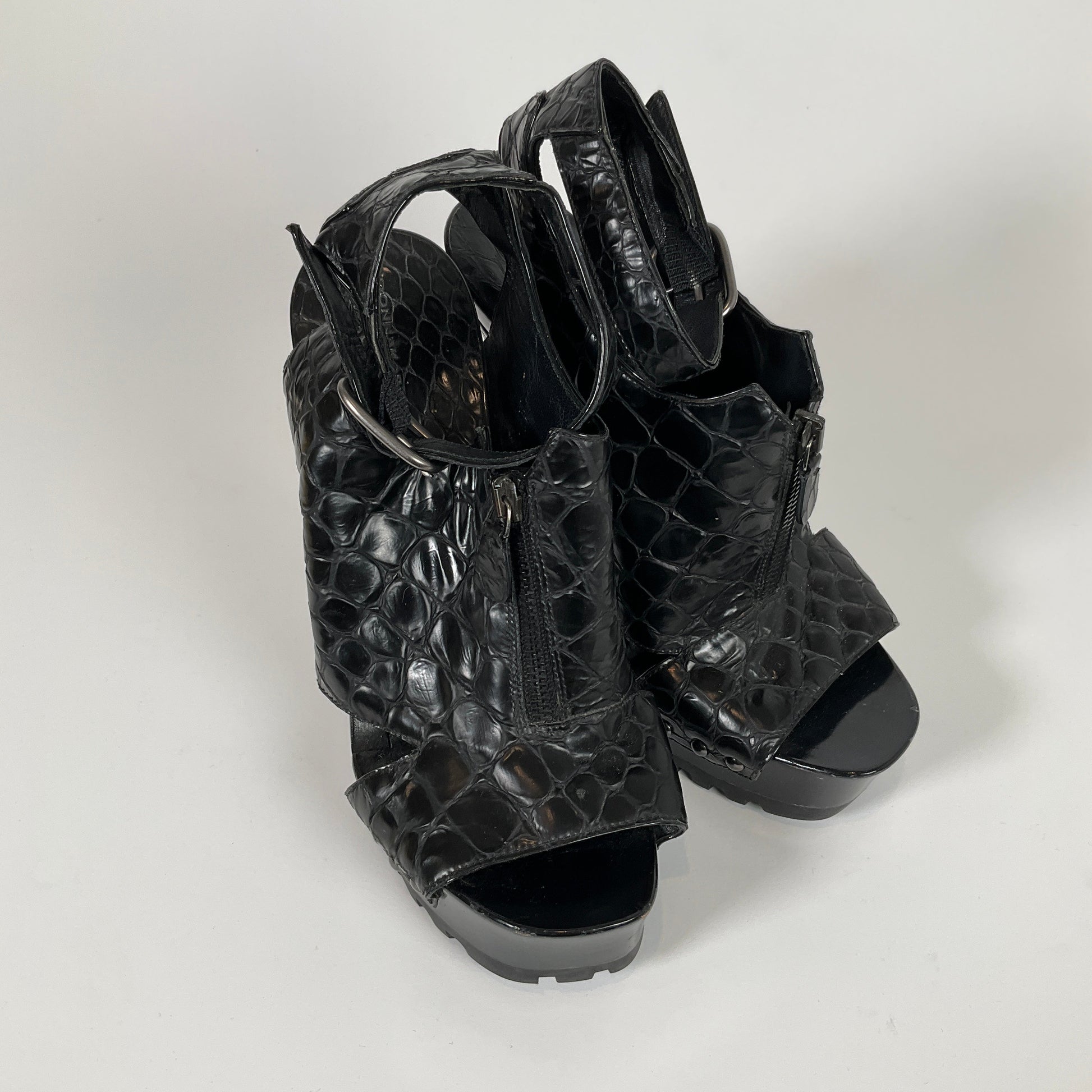 Donna Karan Ny - Black Heels Size 38 Shoes