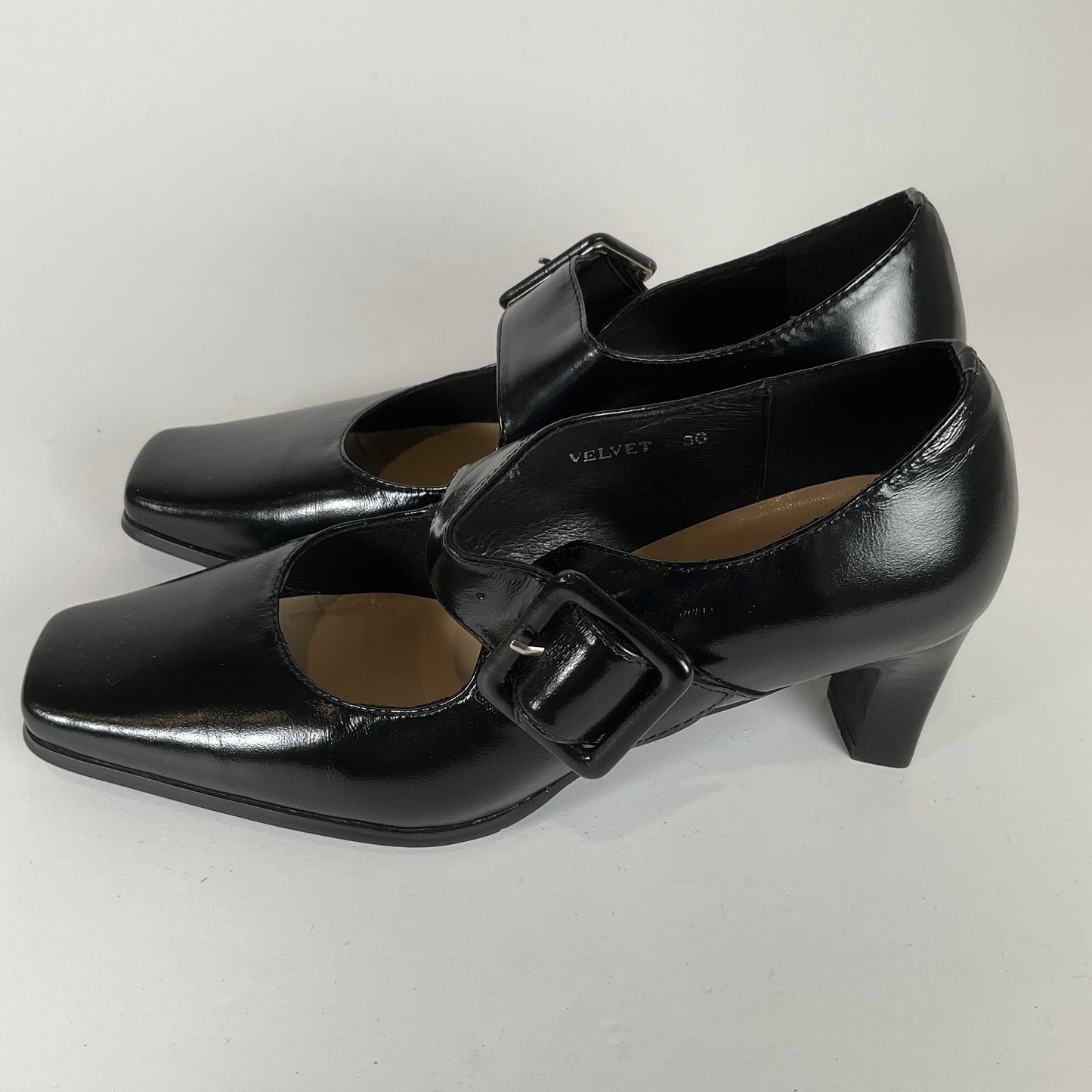 Bellini - Black Velvet Shoes - Size 36