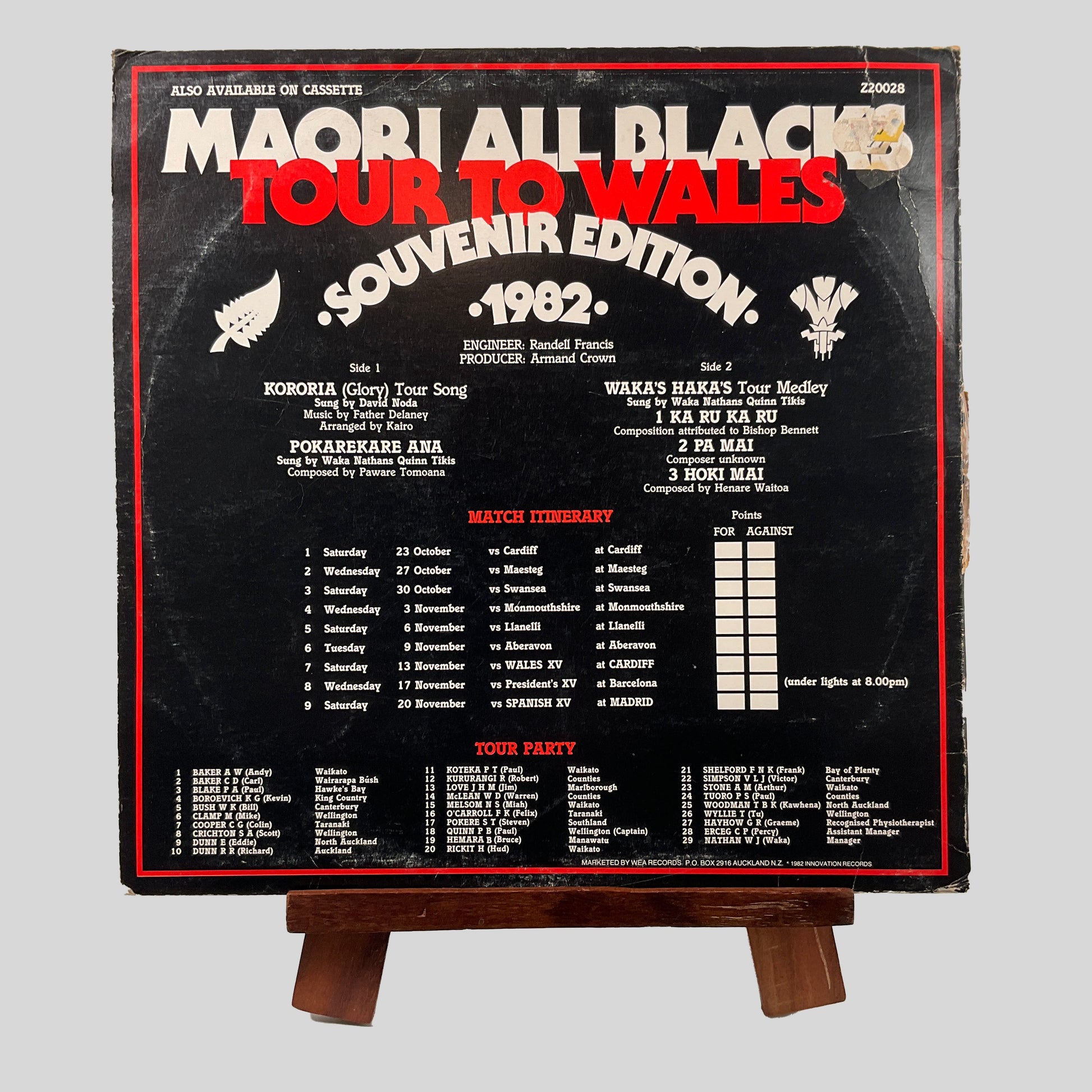 Wea Records - Maori All Blacks Tour To Wales Souvenir Album & Lps