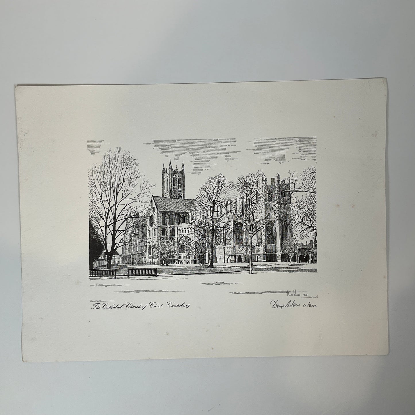 Denys Le Fevre - The Cathedral Church Of Christ Canterbury Print Collectibles