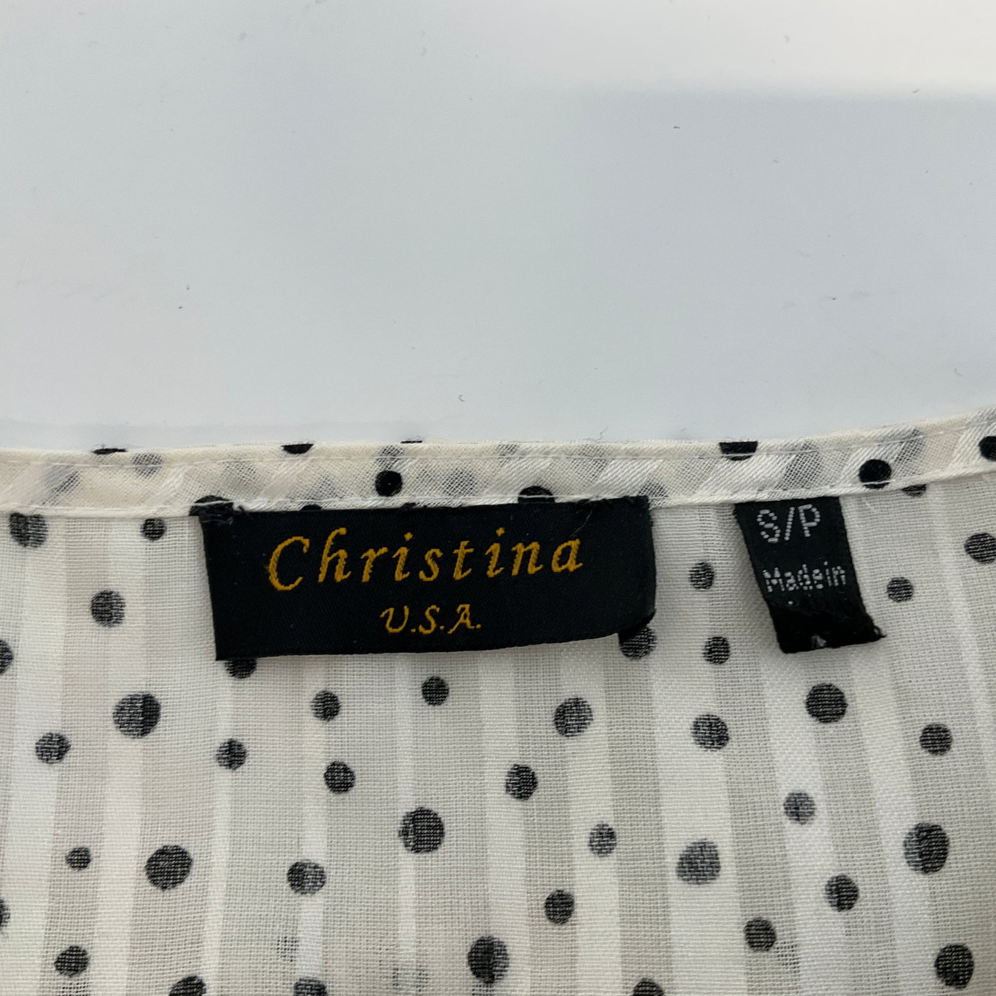 Christina Usa - Polka Dot Top Shirts & Tops