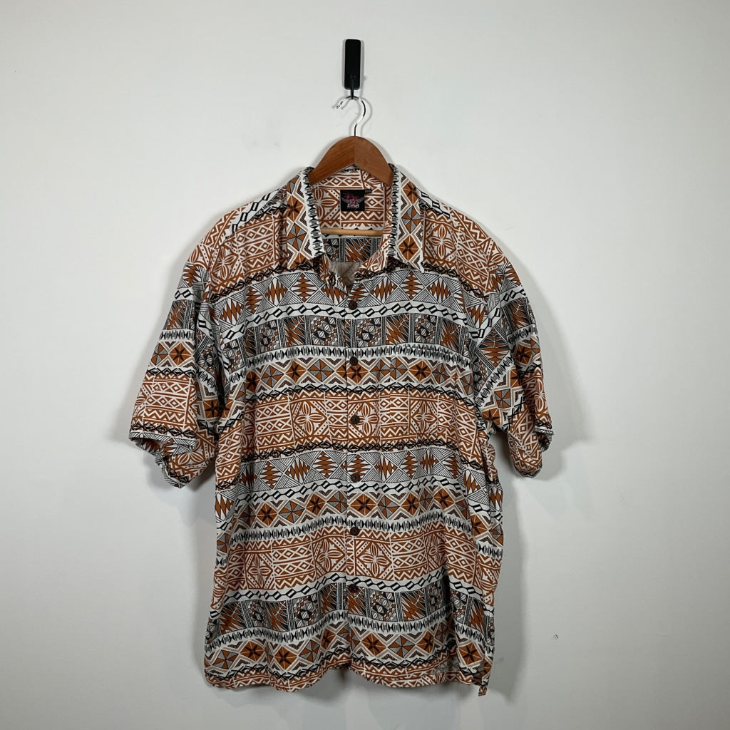Brown & Black Island Style Shirt - XXXXXXL - Shirts & Tops