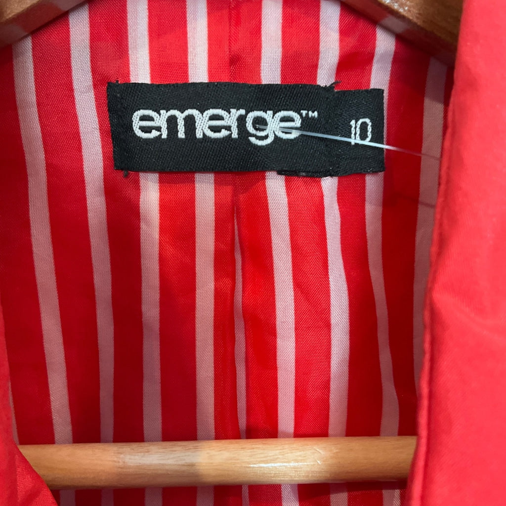 Emerge - Candy Stripes Red Coat - 10 - Coats & Jackets