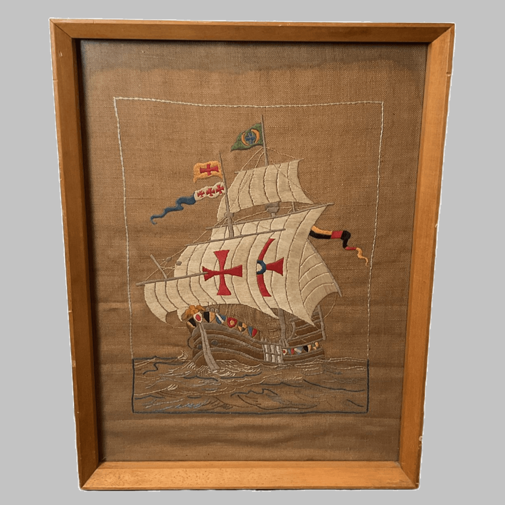 Framed Nautical Embroidery - Artwork